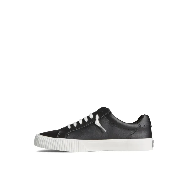 Sperry Bermuda Leather Sneaker Black New
