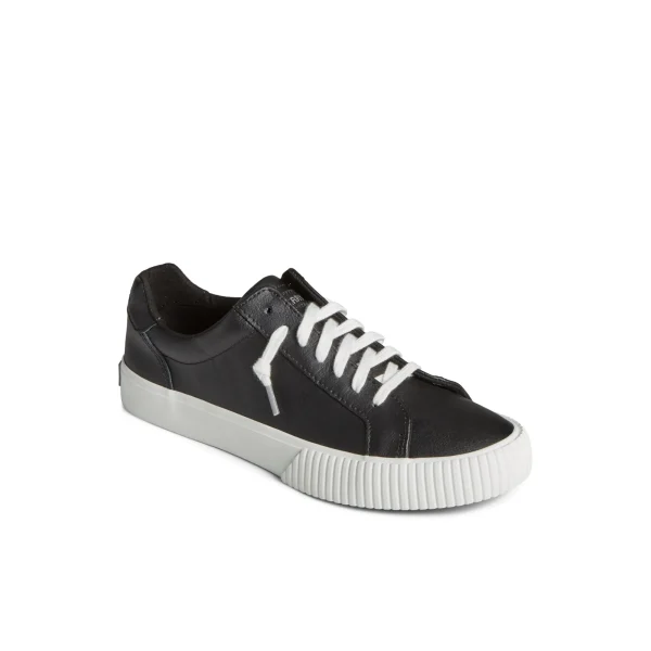 Sperry Bermuda Leather Sneaker Black New