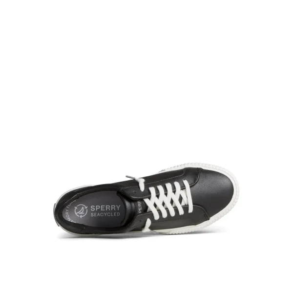 Sperry Bermuda Leather Sneaker Black New