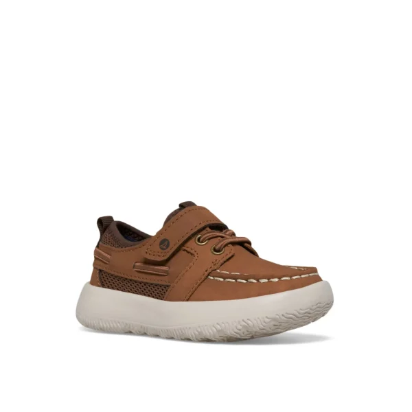 Sperry Bowfin Junior Boat Shoe MediumBeigeLeatherMixedMaterial Best Sale