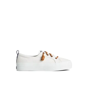 Sperry Crest Triple Sneaker WhiteTextileCanvas Cheap