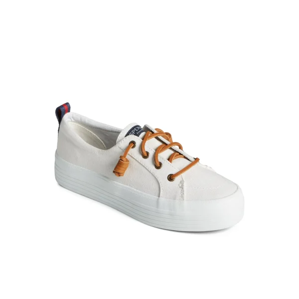 Sperry Crest Triple Sneaker WhiteTextileCanvas Cheap