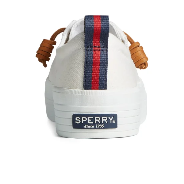 Sperry Crest Triple Sneaker WhiteTextileCanvas Cheap