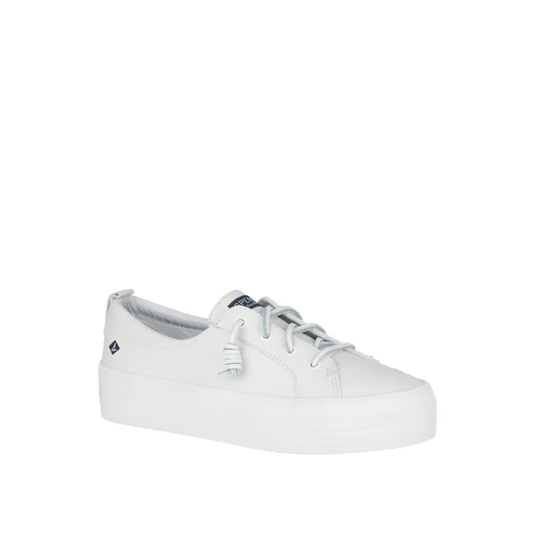Sperry Crest Vibe Platform Leather Sneaker White Discount