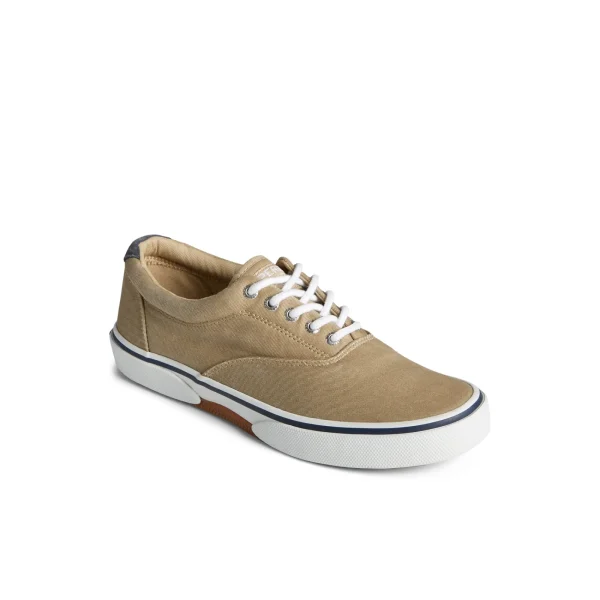 Sperry Halyard CVO Salt Washed Sneaker Khaki Fashion