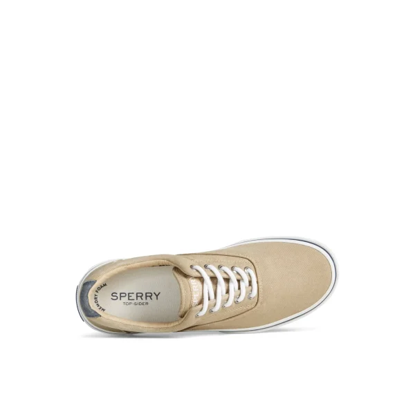 Sperry Halyard CVO Salt Washed Sneaker Khaki Fashion