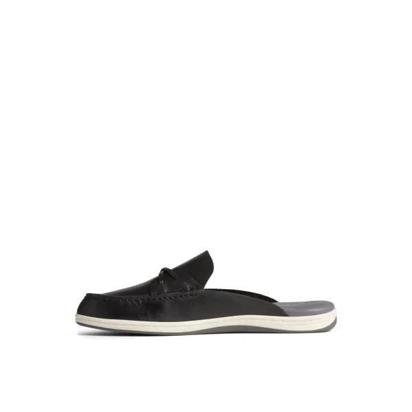Sperry Mulefish Leather Boat Shoe Black Sale