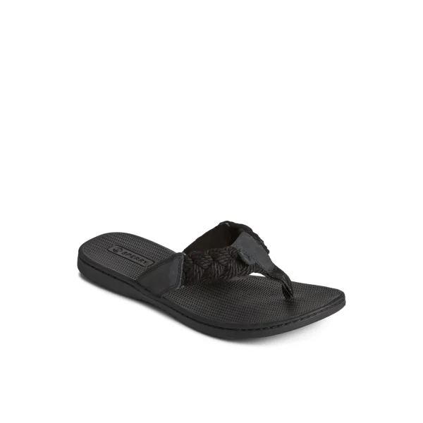 Sperry Parrotfish Braid Sandal Black Hot