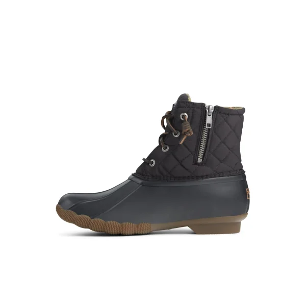 Sperry Saltwater Quilted Duck Boot Black Hot