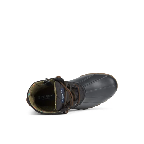 Sperry Saltwater Quilted Duck Boot Black Hot