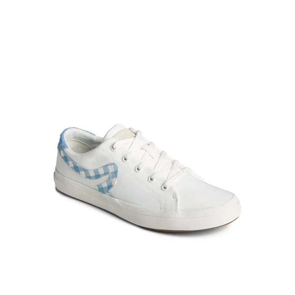 Sperry Sandy Gingham Sneaker WhiteTextileWoven Flash Sale