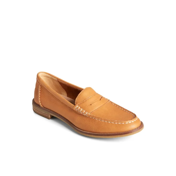 Sperry Seaport Penny Leather Loafer MediumBeige Sale